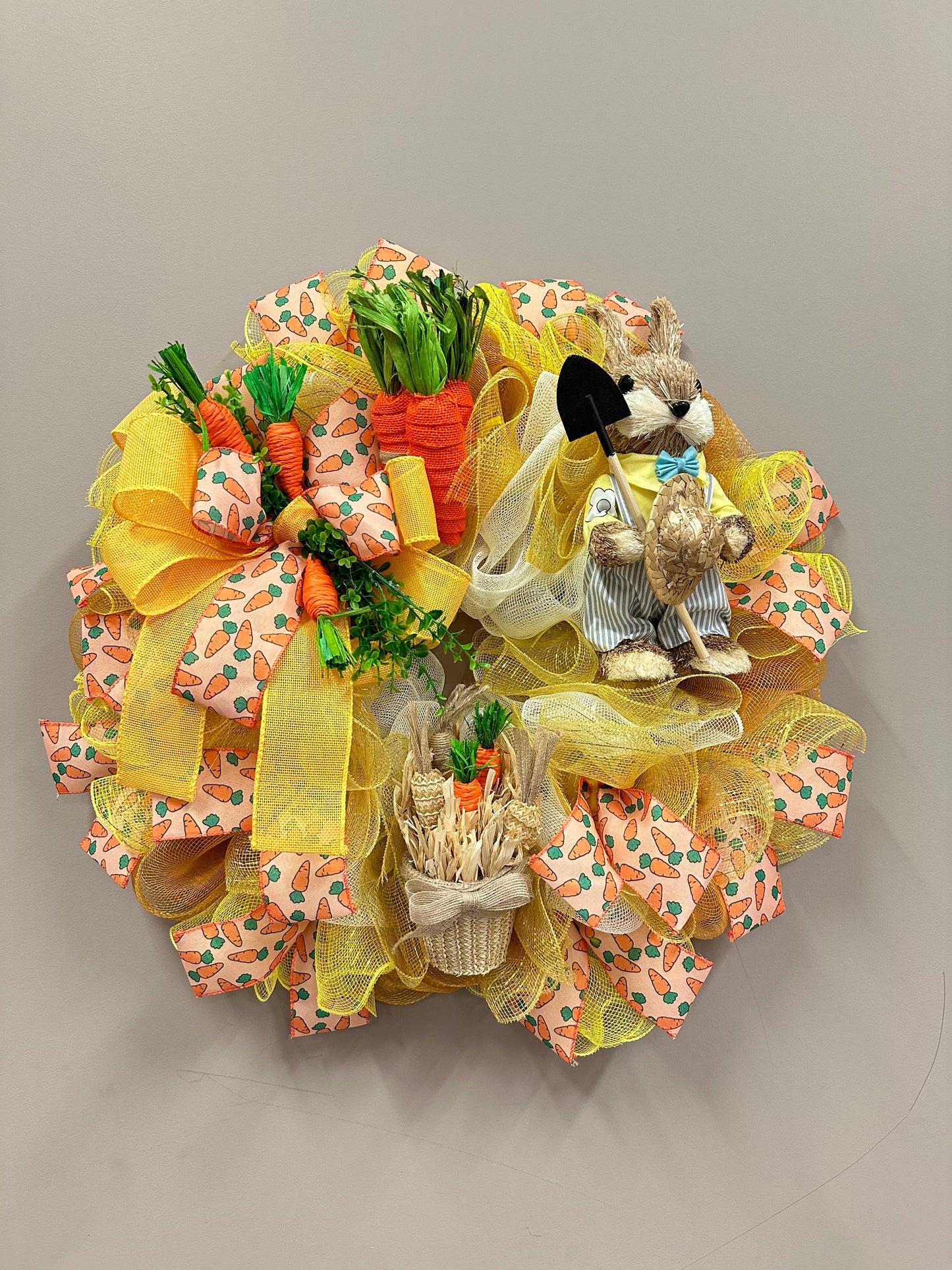 Easter Bunny Carrot Wreath 65cm