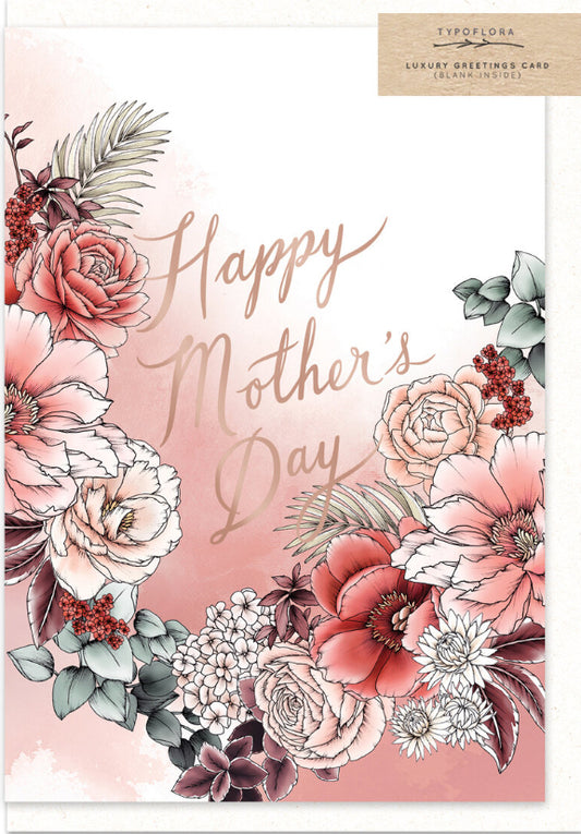 RED MOTHER'S DAY CARD