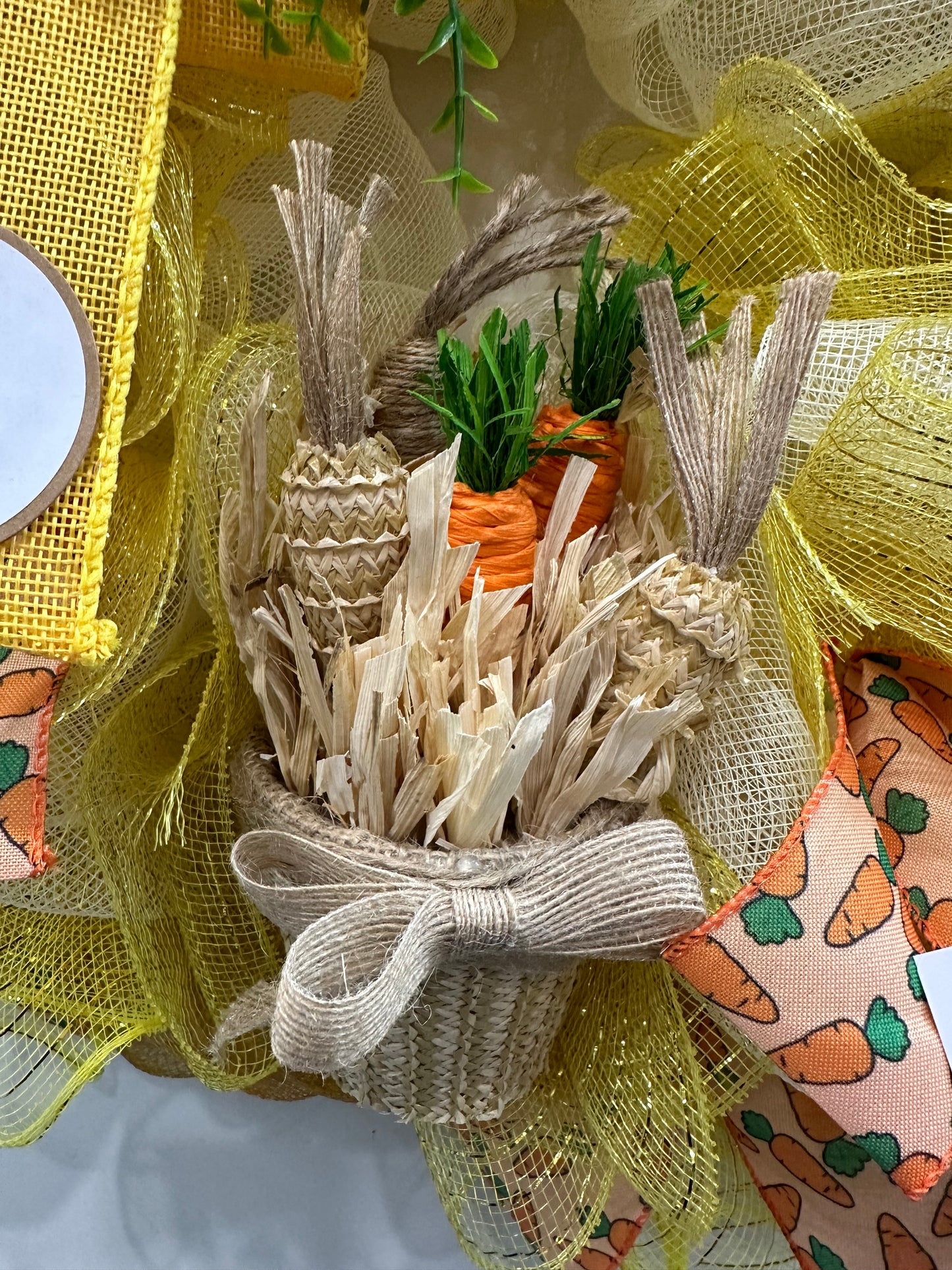 Easter Bunny Carrot Wreath 65cm