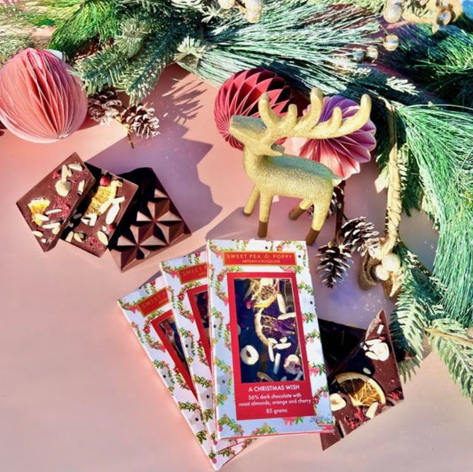 A Christmas Wish Artisan Chocolate Bar By Sweet Pea & Poppy