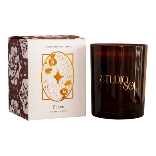 Peace Candle | Mulberry + Spice - By Studio Sol