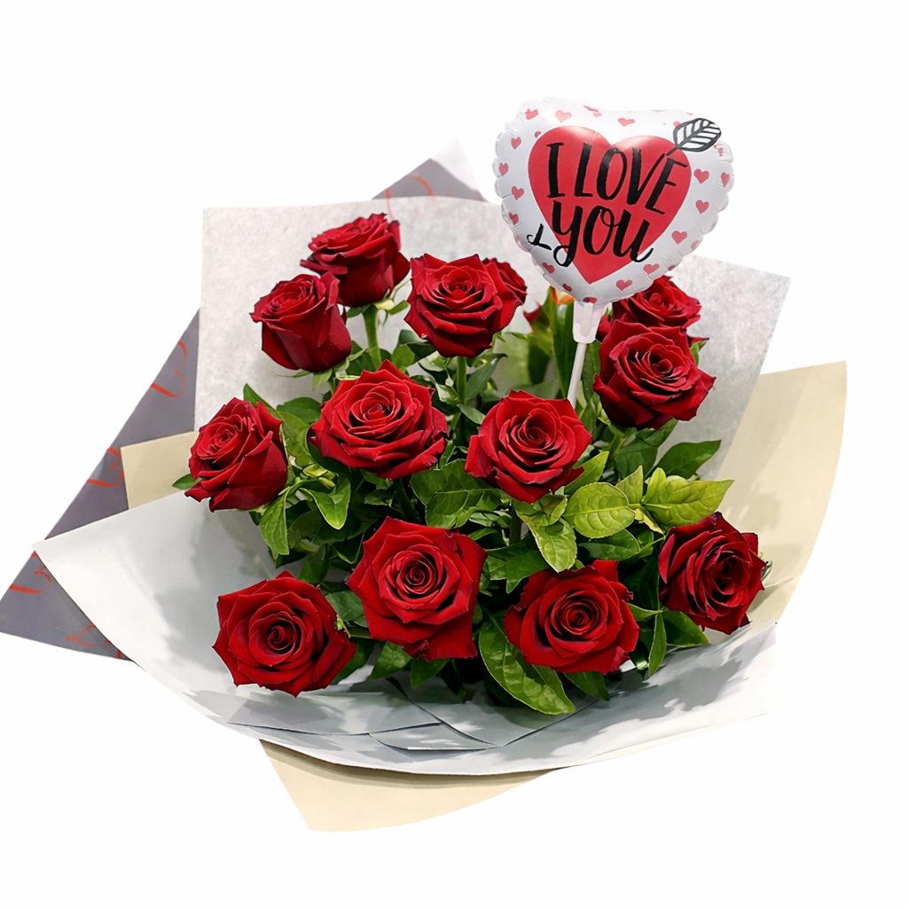 12 Red Roses Bouquet