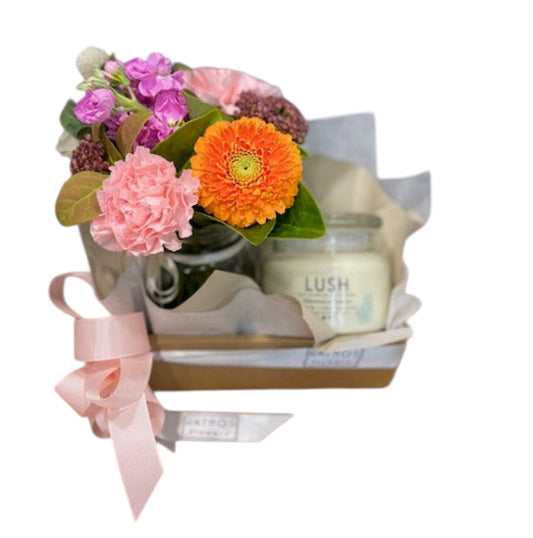 Phillip - Posy with Candle Hamper
