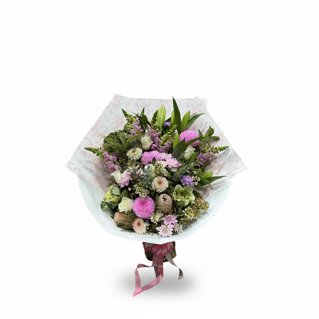 Seasonal Bouquet Large Scale on a pure white background
