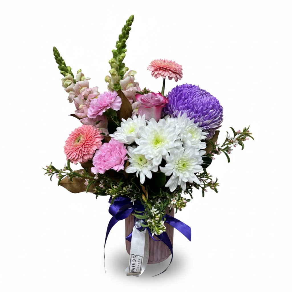 Jar Bouquet on a pure white background