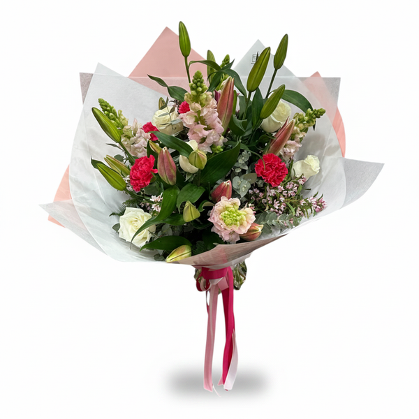 Luxe Seasonal Bouquet on a pure white background